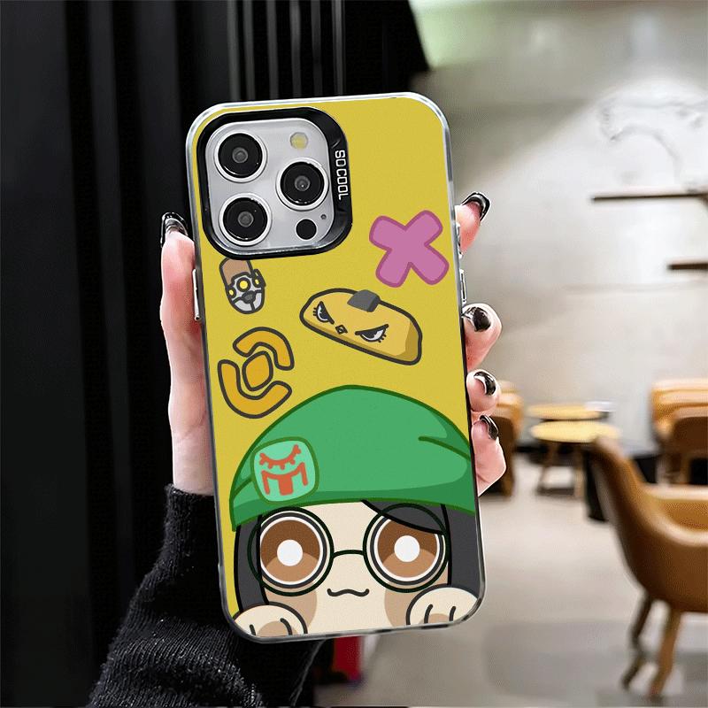 V-Valorant Cute Catoon Soft Phone Case for iPhone 15 16 17 Pro Max 17Air 16E 14 Plus 13 12 Mini Shockproof Cover Back Shell