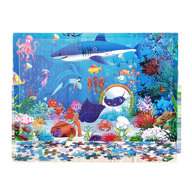 High-Quality 100Pcs High-Quality Cartoon High-Quality Animal High-Quality Wooden High-Quality Puzzles High-Quality Farm High-Quality Dinosaur