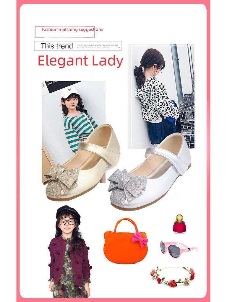 2024 Neue Mädchen Leder Prinzessin Tanzschuhe