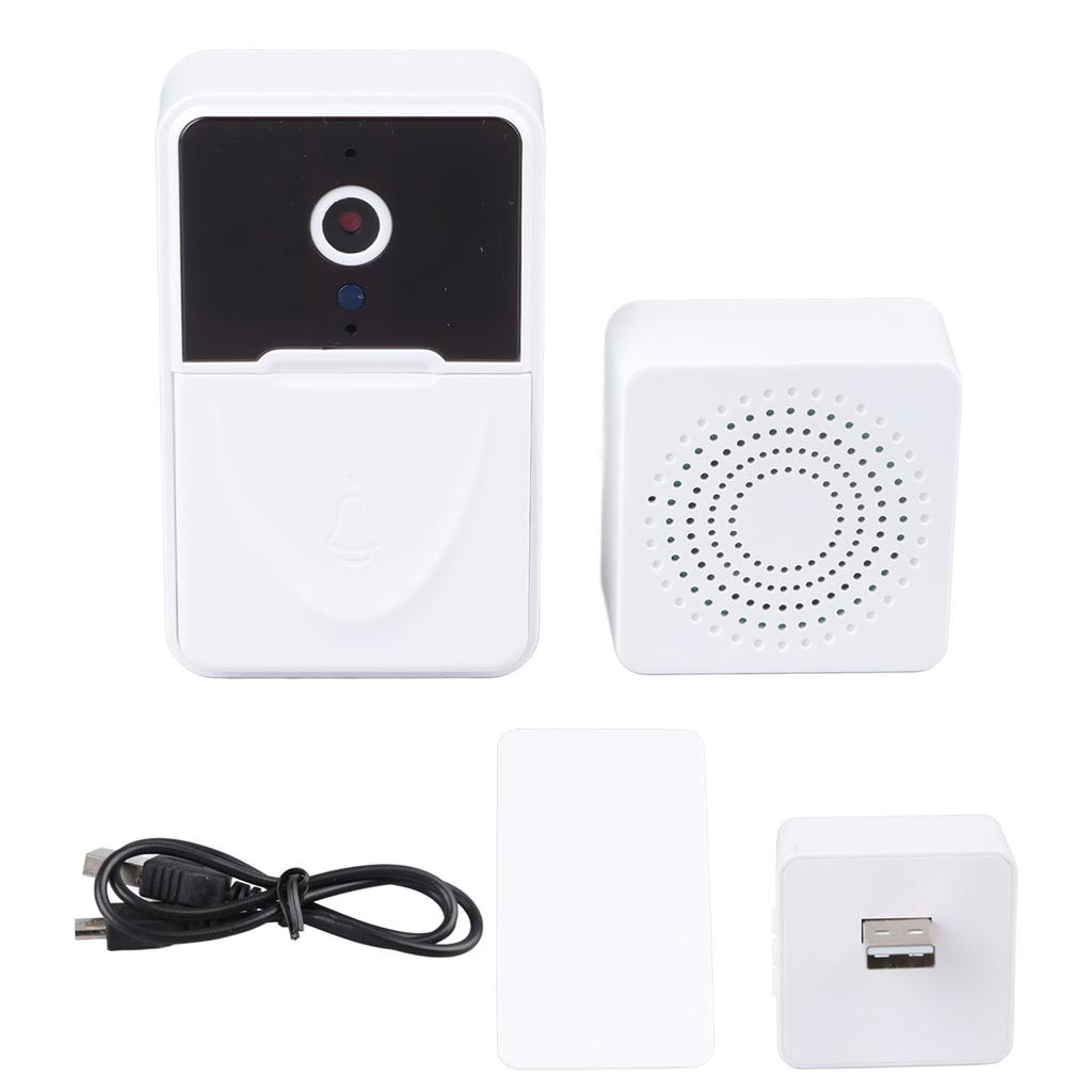 Video Doorbell Camera HD Video Recording Voice Intercom Intelligent Detection Alarm Function Punch Free Installation