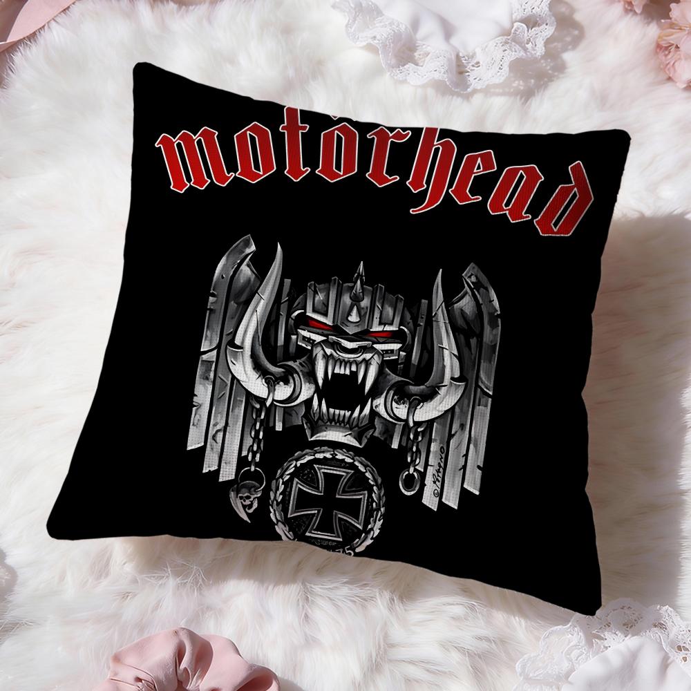 Band Cool Motorheads Cushion Cover Premium Comfort Reversible Pillow Cove -Two In One Design for Any Room & Car Interior