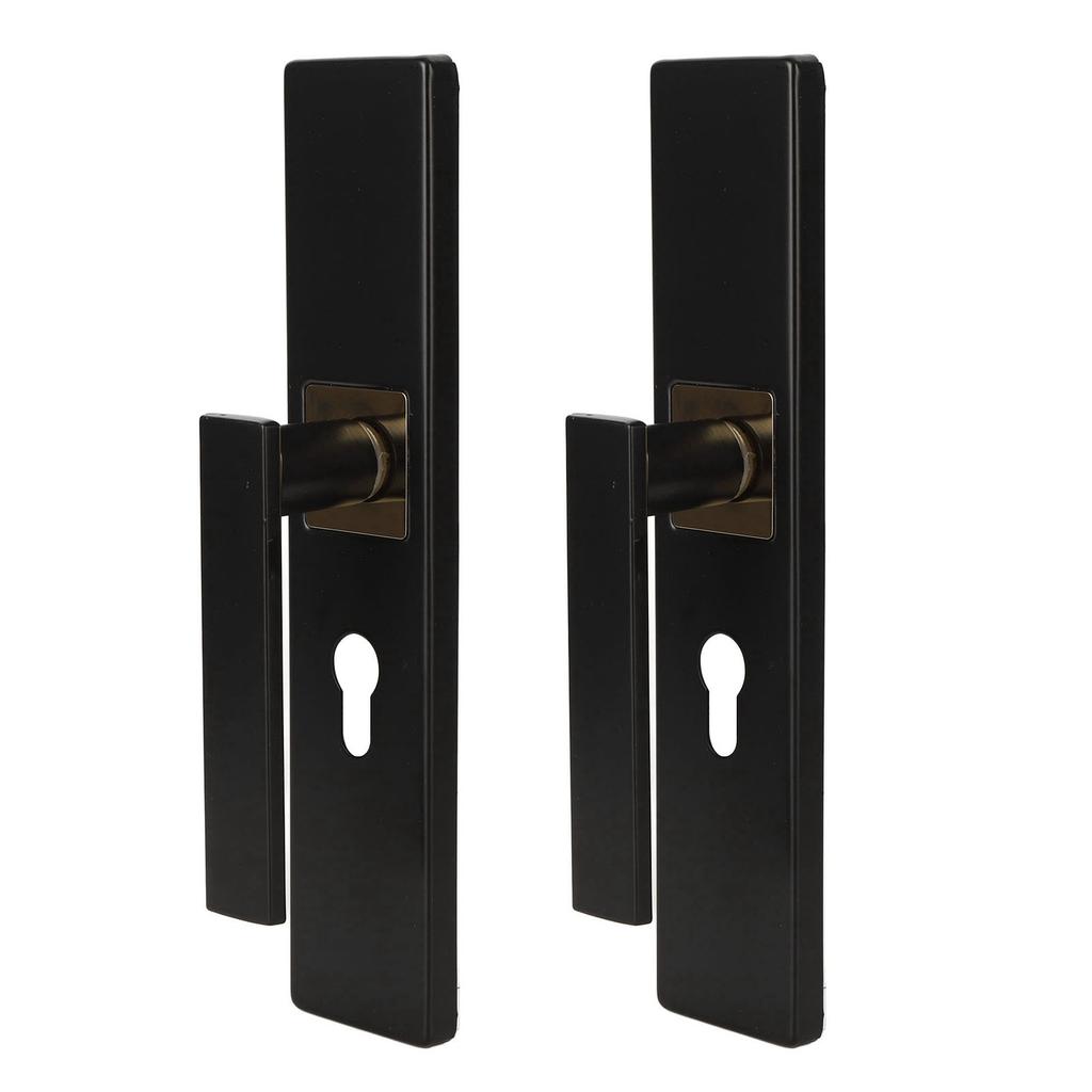 Bedroom Lock Set Household Interior Room Toilet Silent Aluminium Alloy with Handle Black Gold