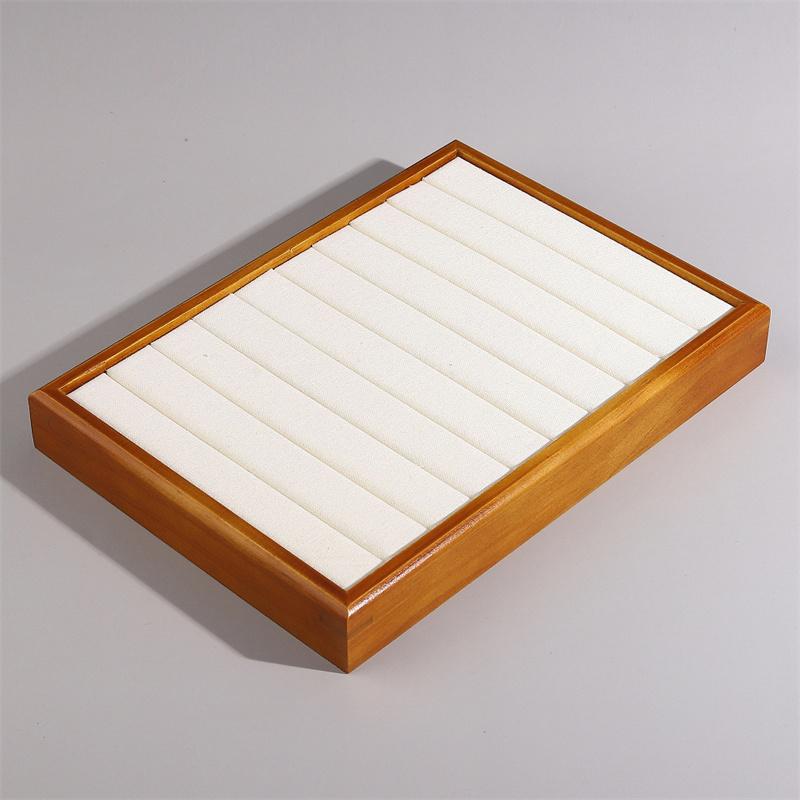 Vintage Jewelry Display Tray Multipurpose Earrings Ring Necklace Bracelet Plate Wooden Storage Trays Counter Jewellery Organizer