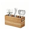 Organizzatore di Utensili in Legno Salvaspazio Scatola Porta Posate Portaposate per Utensili da Cucina Cucina