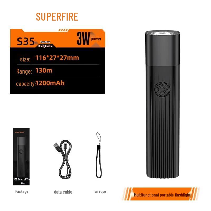 SupFire S35 Rechargeable Mini Flashlight
