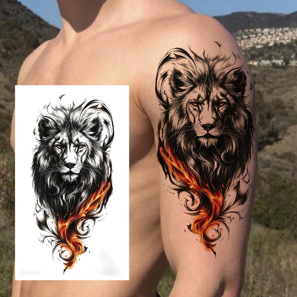 1 Sheet Dragon Temporary Tattoos For Men Women Water Transfer Tattoo Sticker Self Adhesive High Quality Fake Tatoo Arm Forearm