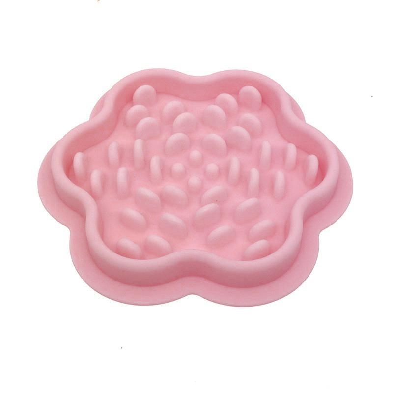 1 Pc Slow Feeder Bowl for Pets - Non-Slip Silicone Mat & Dog Cat Bowl, Anti-Gulping Food Dispenser for Fast Eaters