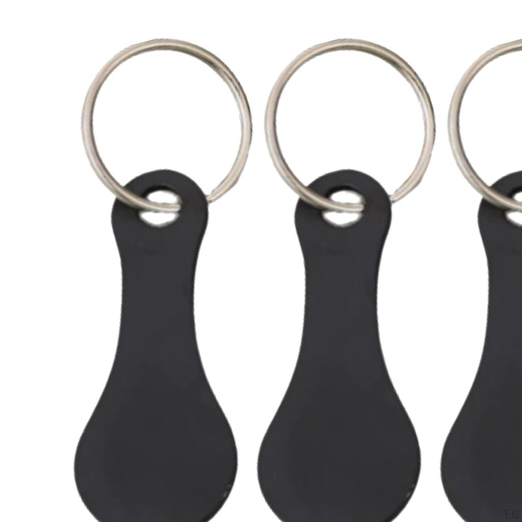 3 Pieces Shopping Trolley Tokens Keychain Cart Gift Lightweight Portable Stainless