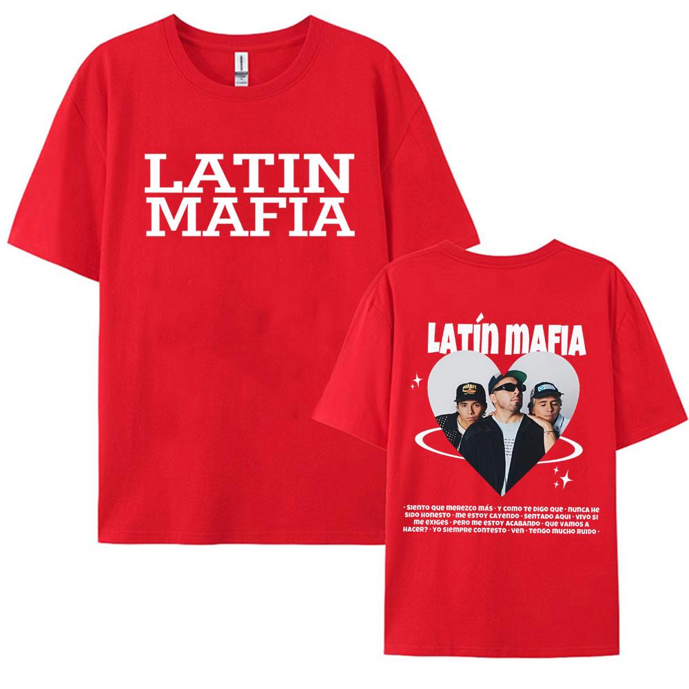 

Rock Band Latin Mafia Mexico Tour 2025 Merch Tee Shirt for Men Women Fashion Gothic Pop Music Tshirt Casual 100 Cotton T Shirt S