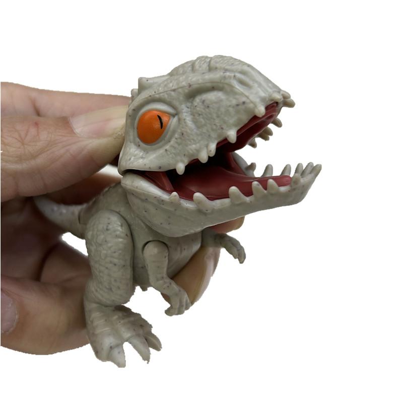 Mini Finger Dinosaur Anime Action Figures Toys Funny Simulation Dino Interactive Biting Hand Creative Tricky Tyrannosaurus Model