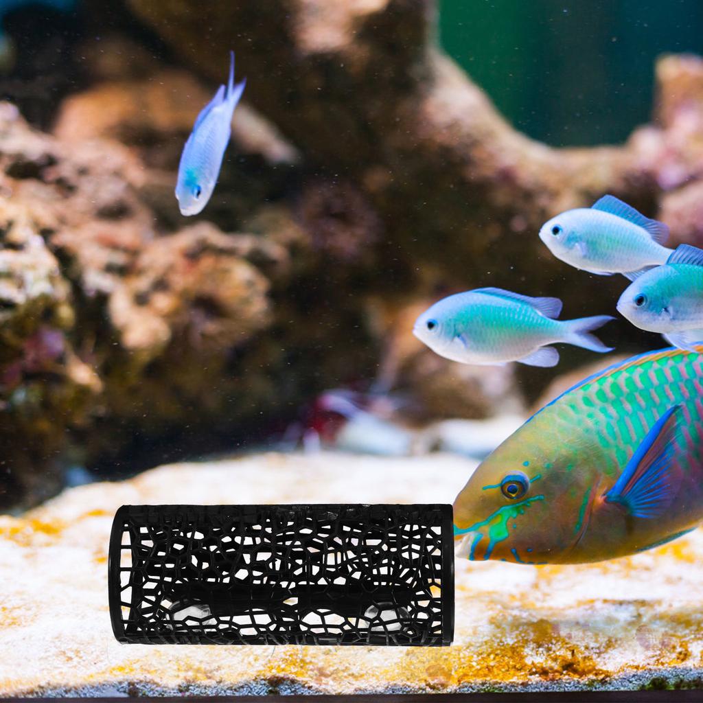 Hollow Tunnel Aquarium Cave Decor for Betta Fish Tank Natural Hideout Safe Smooth Edges Sturdy Reusable Plastic Fish Tank