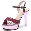 Super high sandals 2025 summer new Korean version thin fish mouth waterproof table high stiletto high heels sandals women's versatile