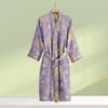 Print Flower Cotton Gauze Kimono Bathrobe Gown Female Robe Negligee Loose Home Dressing Gown Sleepwear Spring Summer Nightwear