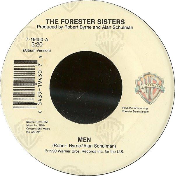 

7inch Record FORESTER SISTERS - Men 719450 Warner Bros. Re 1991 US Folk Used