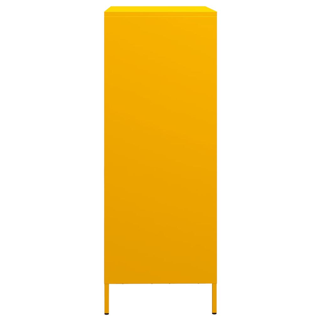 Vidaxl Cabinet, Mustard, 68X39X103.5 Cm, Steel