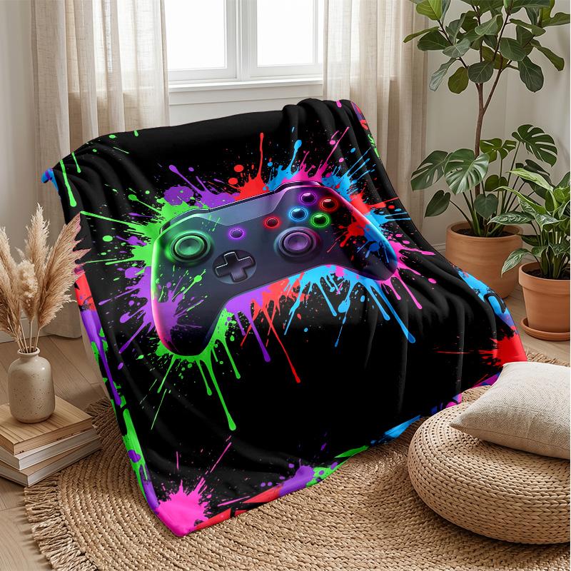 Vibrant Neon Fist Art Theme blanket Lightweight Warm Flannel Blanket Decorative Throw Blanket for Home Decoration