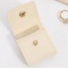 Compact Travel Jewelry Organizer Bag with Secure Button Closure Separate Compartments for Rings Earrings Necklaces