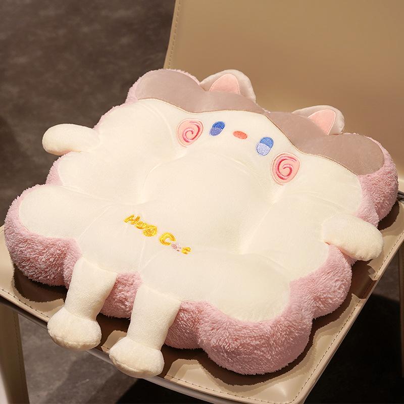 Cute Kitten Seat Cushion Soft Thick Plush Back Cushion for Office Chair Room Decor Plush Cushion Car Seat Cushions
