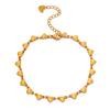 18K Gold Plated Stainless Steel Heart, Butterfly, Four-Leaf Clover, Shell Chain Bracelet/Necklace, 50cm.