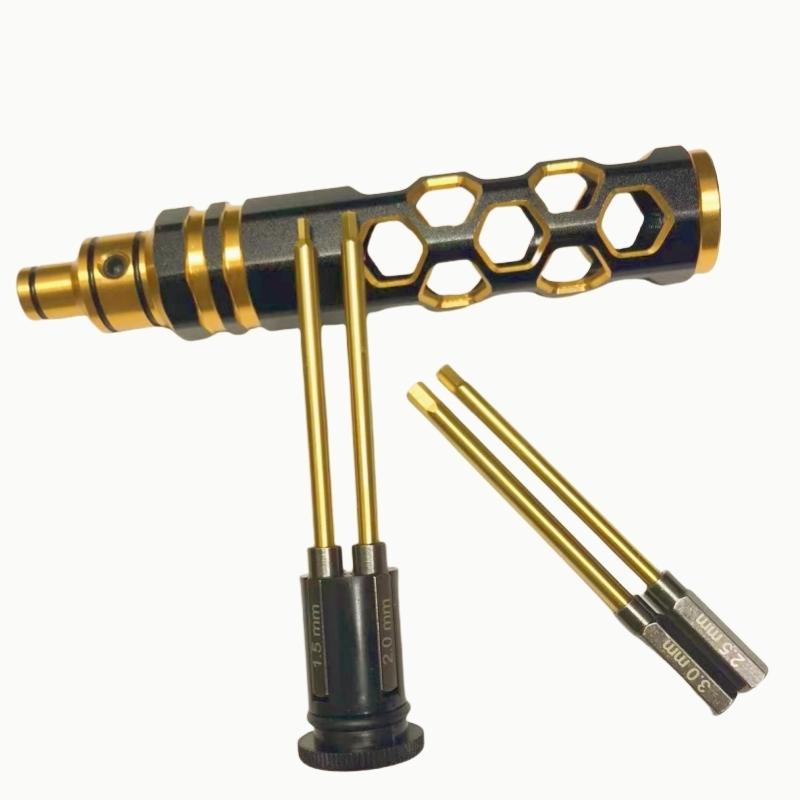 1 stücke 4 In 1 Hexagon Kopf Schraube Fahrer Hex Schraubendreher Tool Set Kit Für RC Auto Crawler Hubschrauber 1,5 2,0 2,5 3,0 Mm SCX10 TRX4