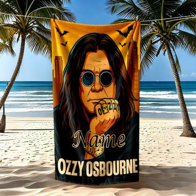 Ozzy Osbourne: Legend Personalized Name Beach Towel Soft Durable Quick-Dry