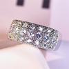 Crystal Female Small Round Zircon Stone Ring CopperColor Wedding Engagement Jewelry For Women