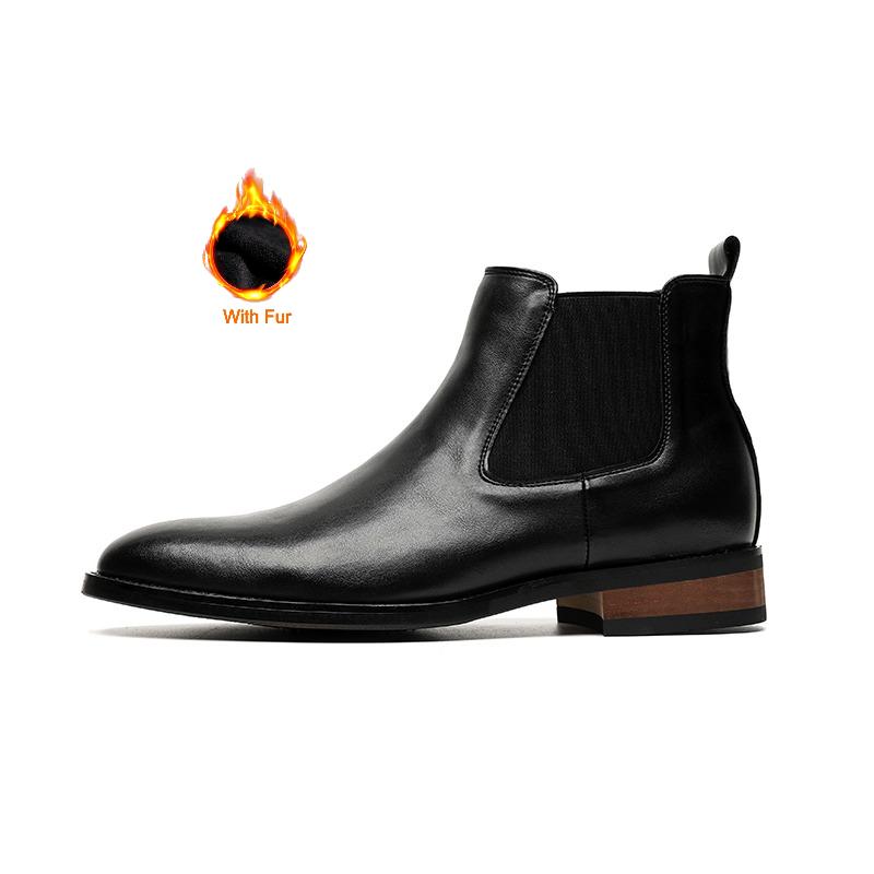 

2026Fashionable new men s boots luxurious pointed - toe durable and comfortable leather shoes office business men s formal shoes 38