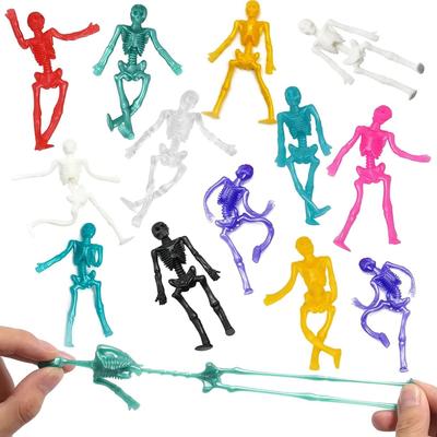 Elastic 5/20Pcs Skeleton Sticky Wall Doll Toy Elastic Skeleton Wet Sliding Toy Set Suitable For Party Halloween Happy Small Gift