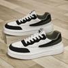Korean version of classic black and white with casual shoes, light and comfortable, soft sole cushioning low-top white shoes, fashionable versatile b