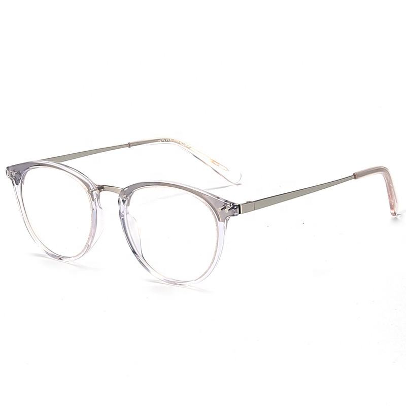 ZENOTTIC Retro Round Optical Prescription Eyeglasses Frames Unisex Ultralight Acetate Metal Spectacle Frame