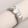 Huitan Modern  Women Wedding Rings Geometric Design Crystal AA Cubic Zirconia Engagement Accessories Trendy Jewelry