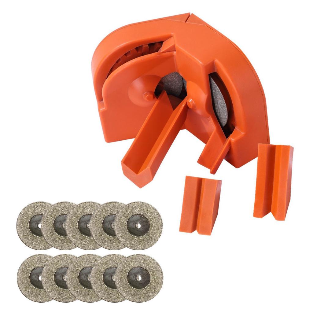 Drill Bit Sharpener Set High Accuracy Drill Bit Grinder 10PCS Grinding Disc and 3 Auxiliary Tool