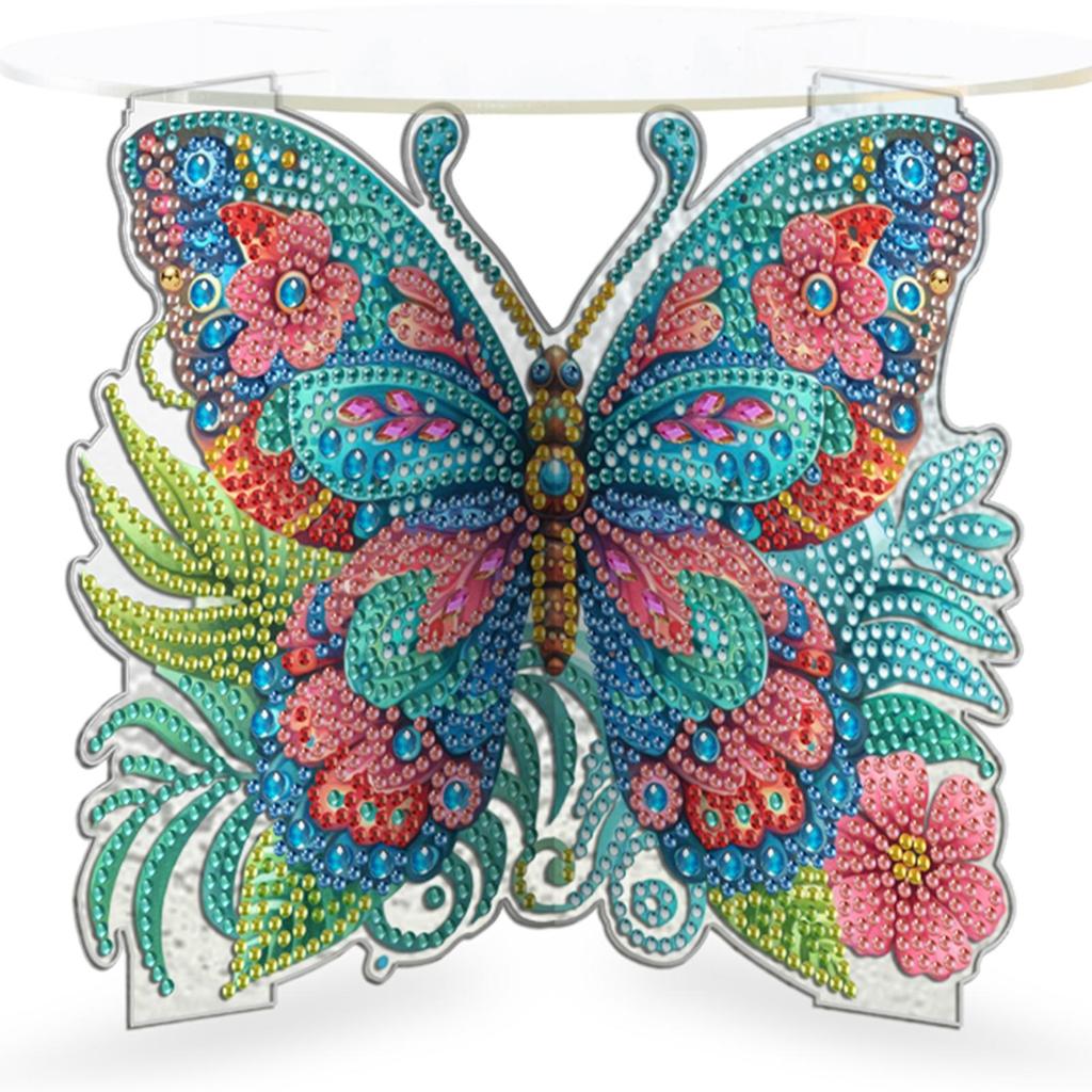 Acrylic Butterfly Flower Diamond Painting Plant Stand Diamond Art Potted Plant Holder Potted Plant Holder Rack for DIY Art Craft