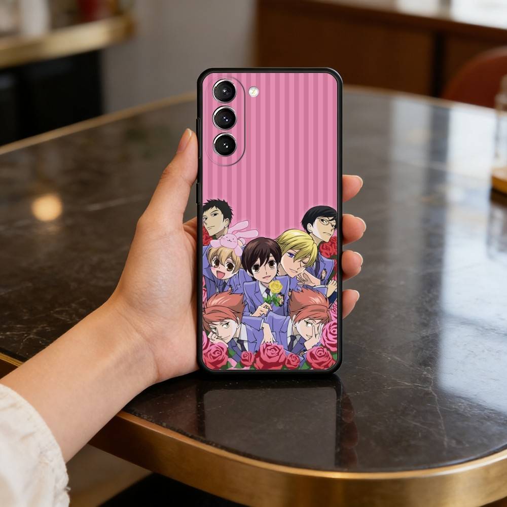 Ouran High School Host Club Phone Case For Samsung S25,24,23,22,30,21,10,9,Ultra,Plus,Lite,FE,4,5 G Soft Black Case