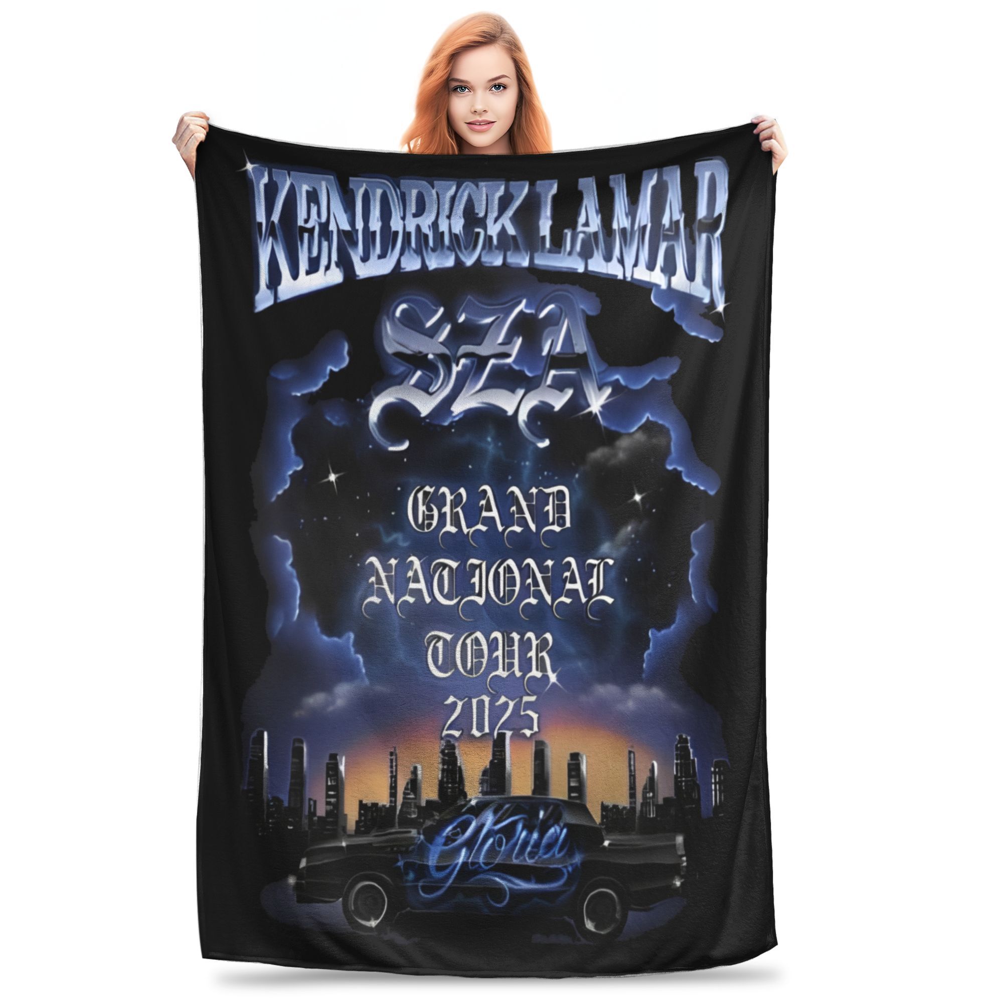 

Kendrick Lamar & SZA Gloria Blanket Multi-size Warm Cozy Fluffy 2025 New Song Throw Blankets for Sofa Couch and Bed 30x40in