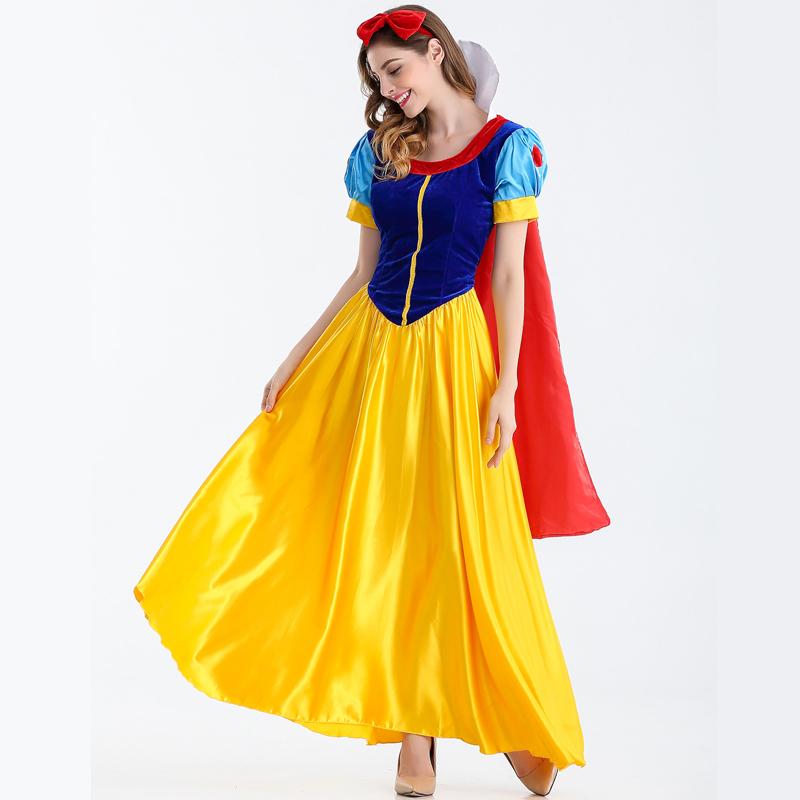 Kreslená princezna Bílá Halloweenská párty kostým Dospělý Cosplay Plus Size šaty Dívčí princeznovské šaty Dámské oblečení pro dospělé