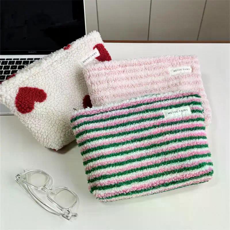 1Pcs Women Mini Makeup Handbags Wallet Pouch Bag Zipper Cute Small Travel Cosmetic Lipstick Earphone Card Storage Bag Purse