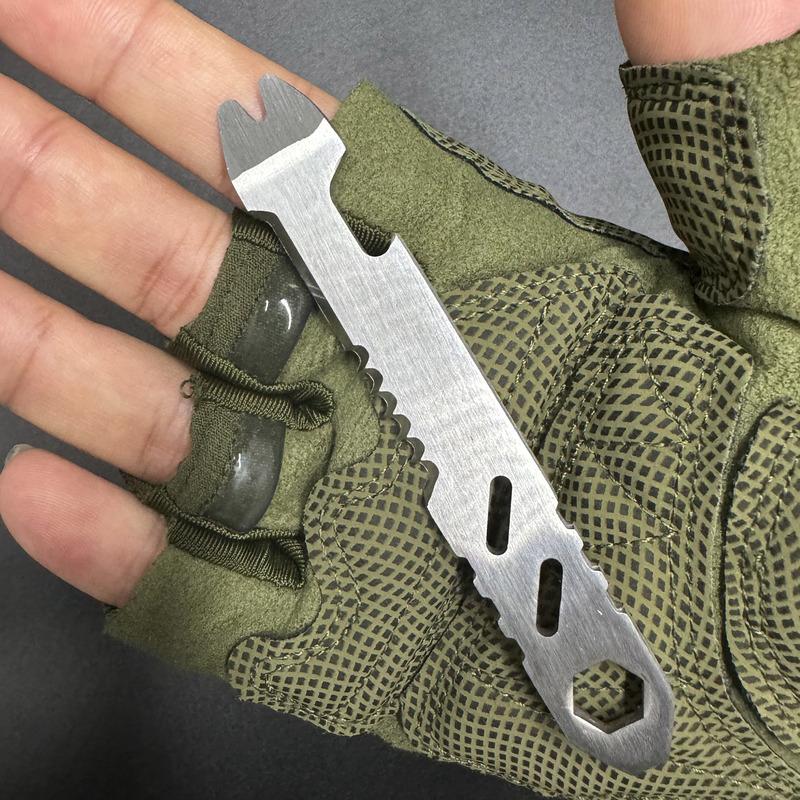 Mini piede di porco in acciaio inossidabile, chiave a brugola multifunzione, apribottiglie, strumento EDC portatile per campeggio all'aperto