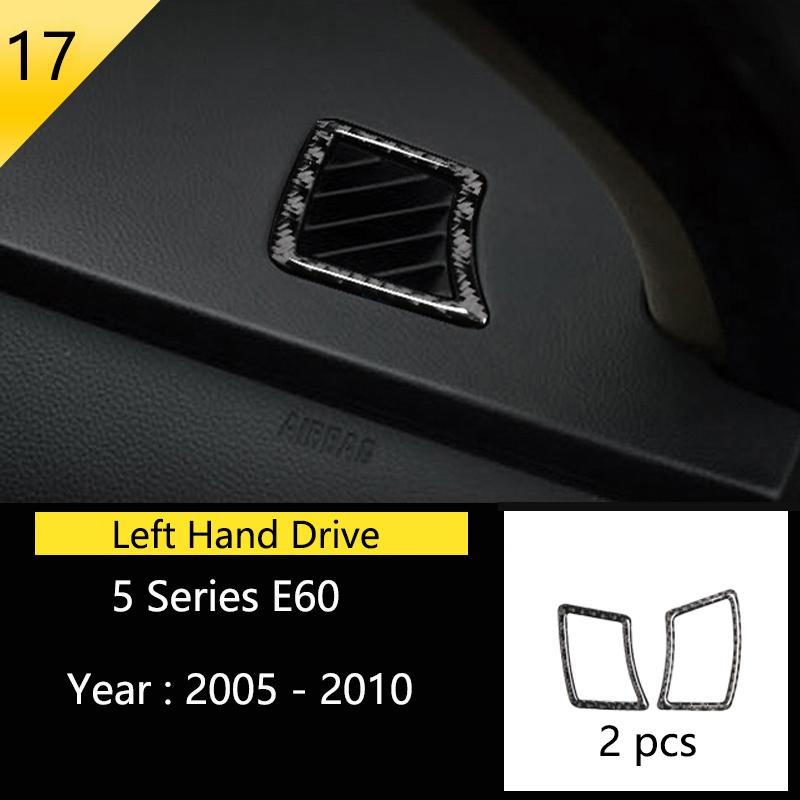 Carbon Fiber For BMW 5 Series E60 Car Inner Gearshift Air Conditioning CD Panel Door Armrest Decorative Cover Trim Car Sticker