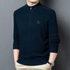 Fengxun Men's 100% Wool Thickened Half-Zip Sweater FXT6511