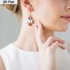 2D Flat Halloween Earrings Pumpkin Ghost Pattern Acrylic Dangle Earrings Women Girls Jewelry Gift