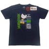 Woodstock T-Shirt Poster Offiziell Herren Marineblau Schnee-Waschung XXL