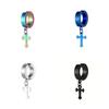 Gift Accessories Steel Cross Earrings No Ear Hole Punk Men Earrings Steel Ear Bone Clip  Travel
