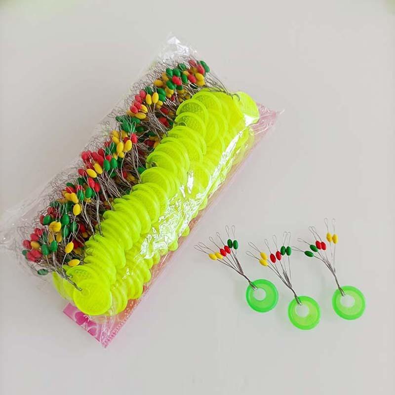 

600pcs 100Groups Float Rubber Stopper Fishing Bobber Stopper Float Oval Bean Space Fishing Line Tackle Accessories оливковий