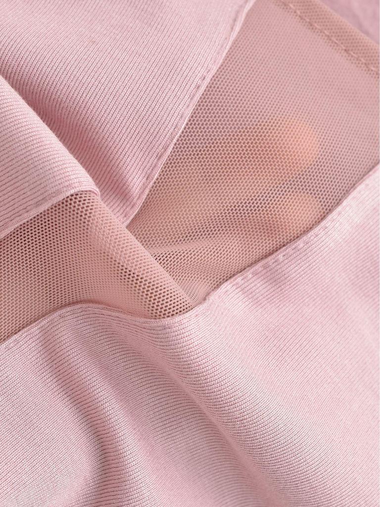European and American Sexy Summer Mesh Long Sleeve Jumpsuit for Women