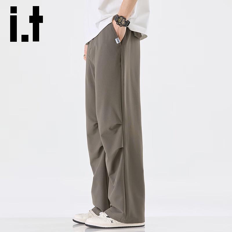 Izzue IT Men's Summer Loose Straight Wide-Leg Casual Pants