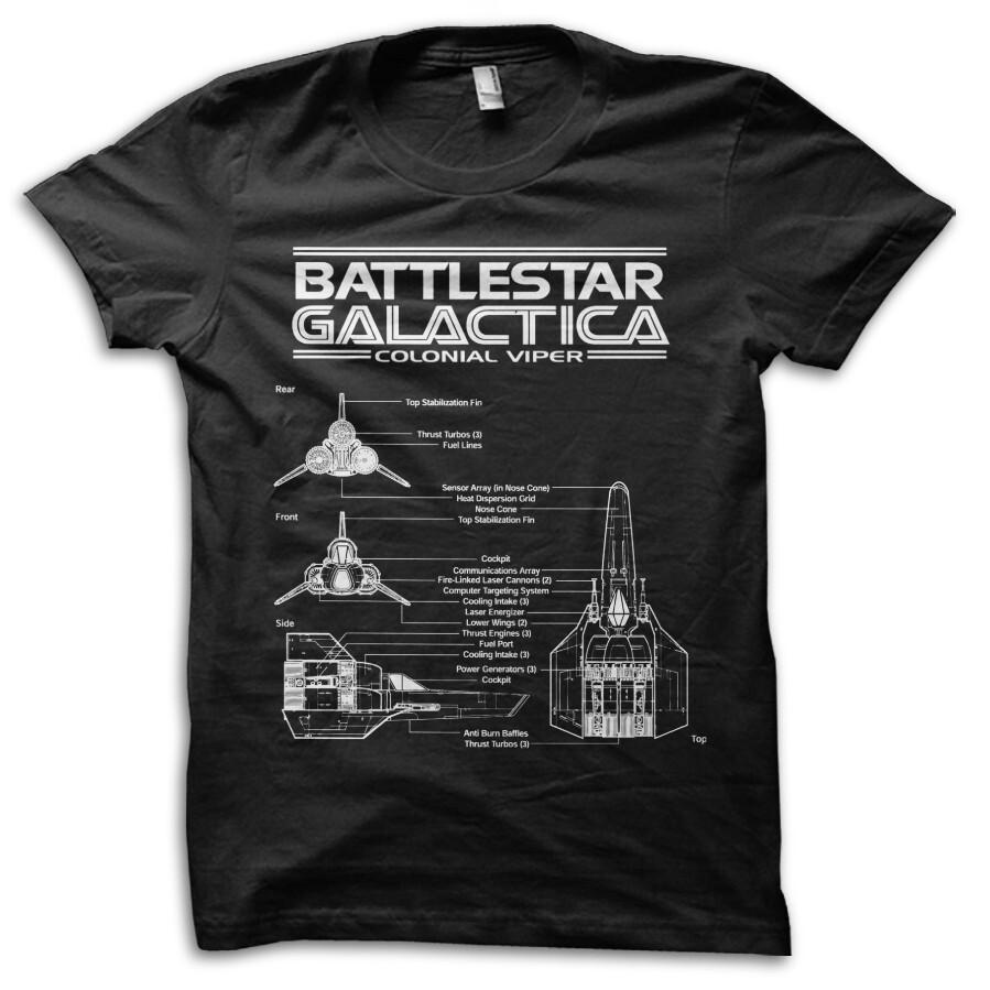 Колониальный Вайпер Чертежи Линкор Фильм Ссылка Футболка M5732 L