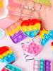 20Pcs Mini Pop Keychain Toddler Sensory Fidget Toys Bulk for Classroom Prizes Kids Birthday Party Favors Goodie Bag Stuffers
