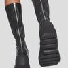 Women's Gothic 43 Size Thick-Soled Motorcycle Knight Boots - Big Head, Slim High, Knee-Length