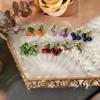 Retro Französische Waldbeeren Ohrring Preiselbeere Pflanze Süßwasserperle Mädchen Party Accessoires Ohrringe
